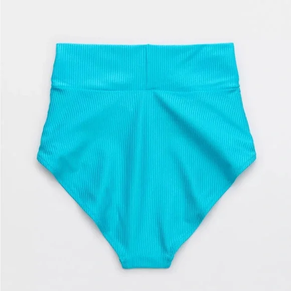 NWT Aerie Shine Rib Crossover High Waisted Bikini Bottoms - Picture 4 of 8
